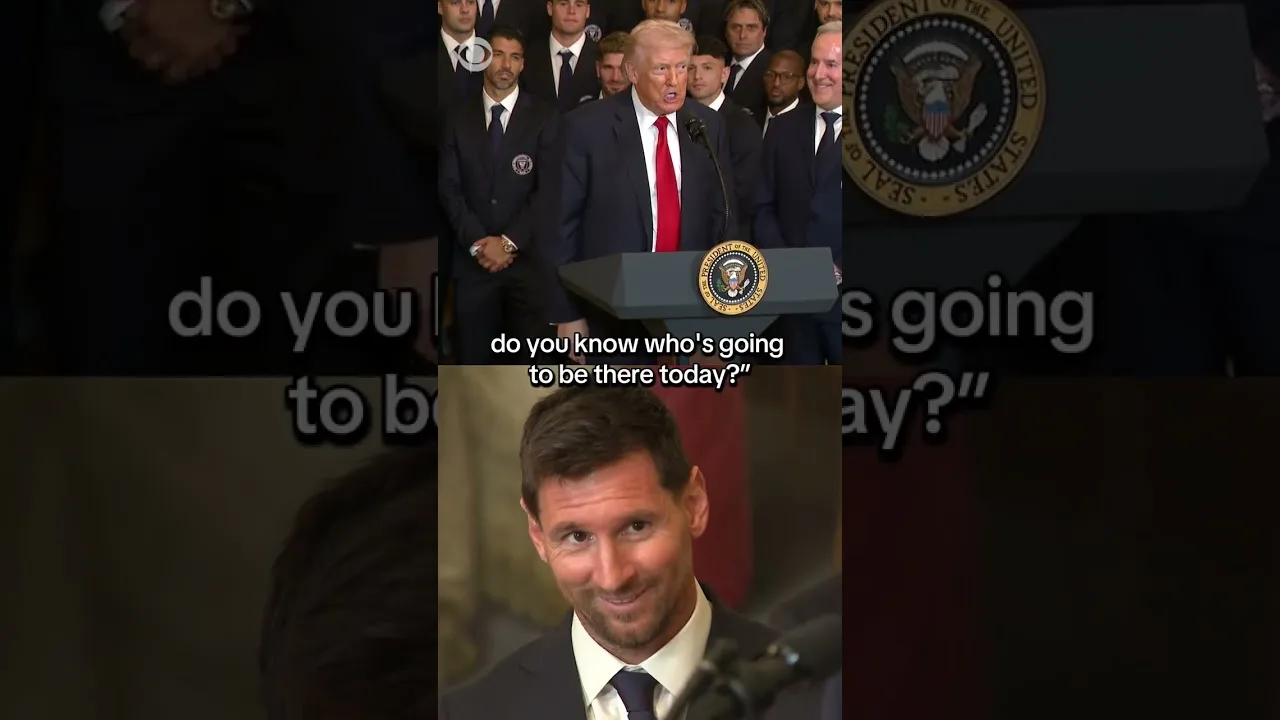 Trump accueille Lionel Messi et l’Inter Miami FC à la Maison Blanche après la victoire en Coupe MLS #shorts