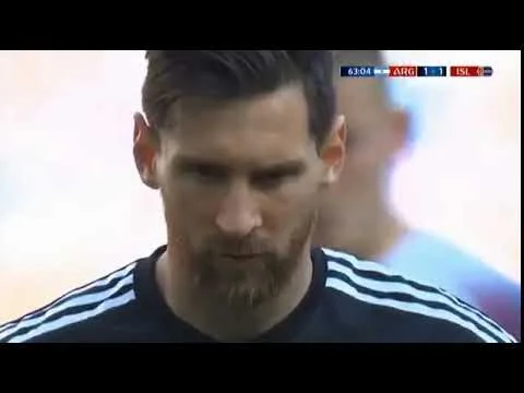 Lionel Messi Penalty Miss VS Iceland 1-1