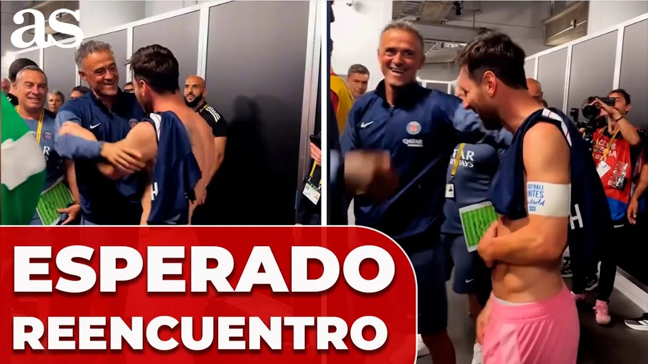 L’image la plus attendue: c’était la salutation entre Messi et Luis Enrique après 4-0