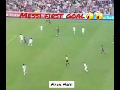 The first goal of leo messi. Never miss to watch