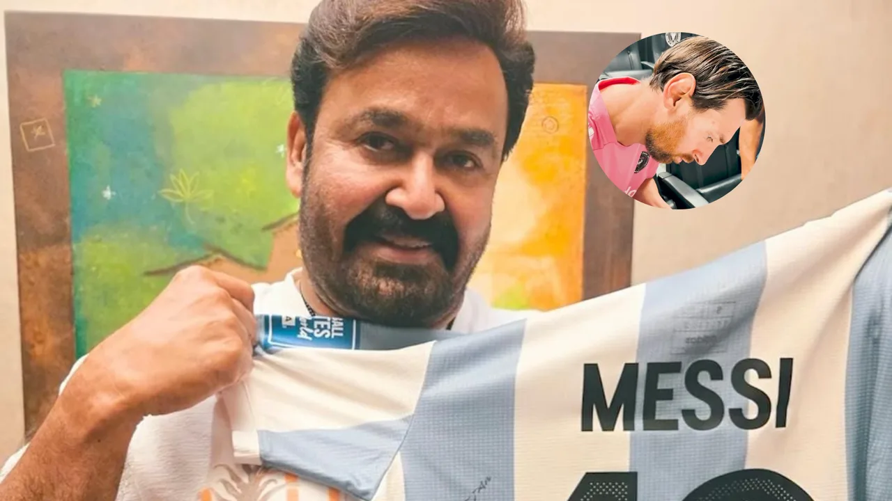 Le maillot de Mohanlal Flaunts signé par «Legend» Lionel Messi, l’appelle «cadeau inoubliable»: mon cœur a sauté un battement