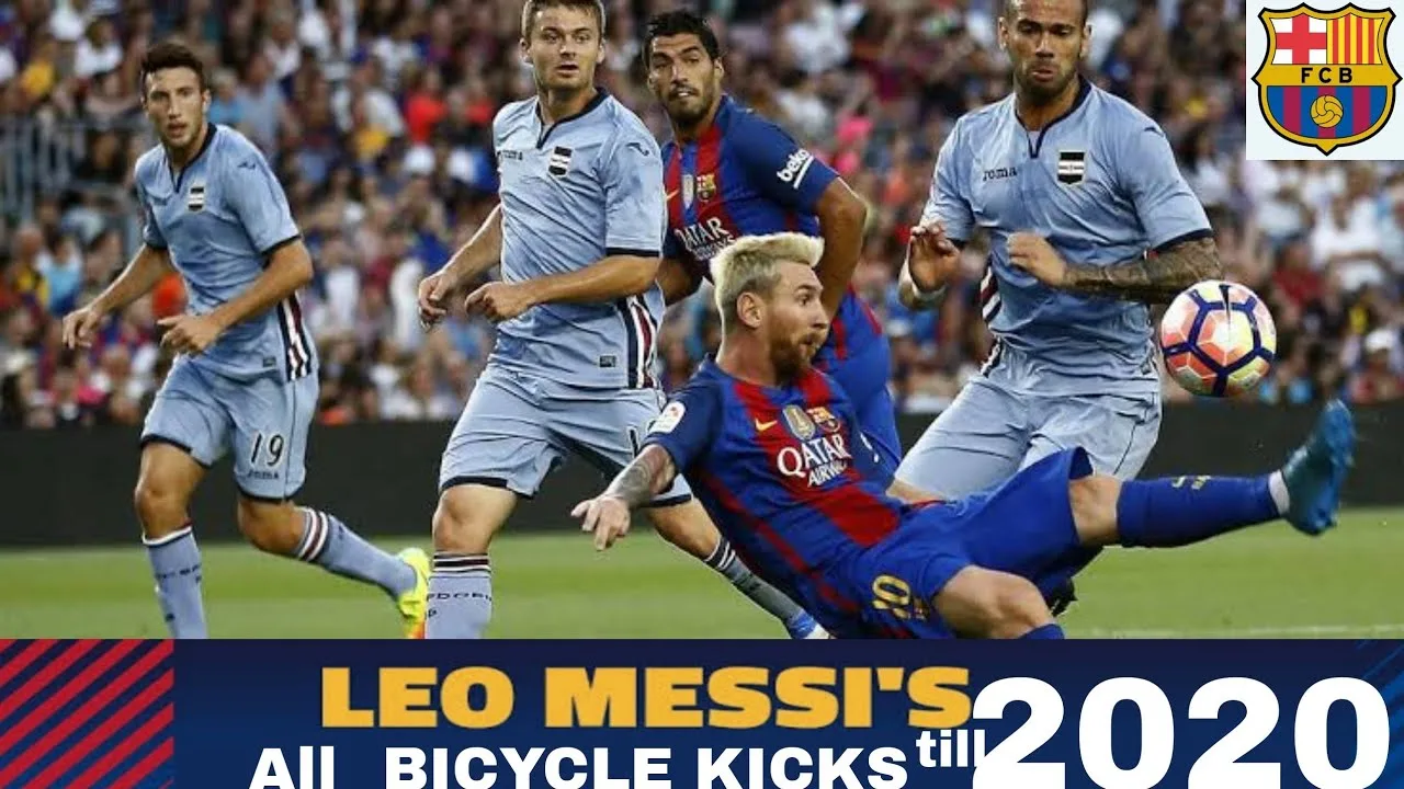 Leo messi all bicycle kicks/leo messi/fc barcelona