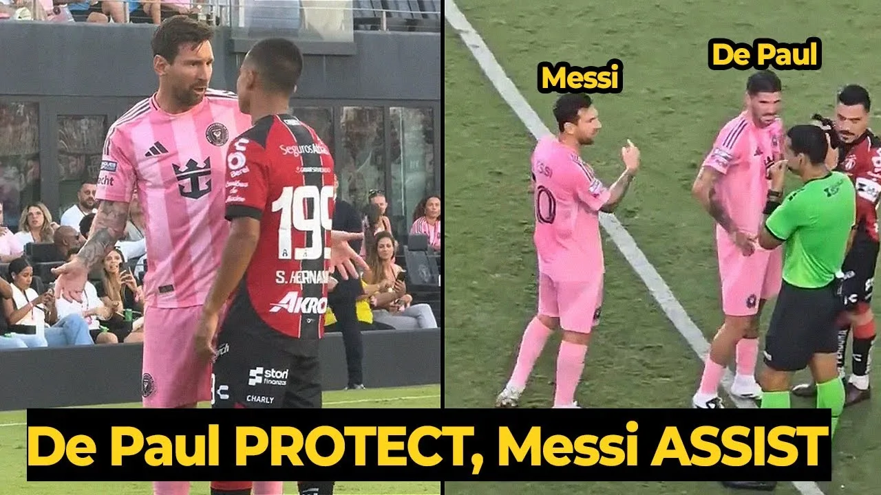 Moment de Paul protégeant Messi lors de ses débuts alors que Messi fournit une passe décisive contre Atlas