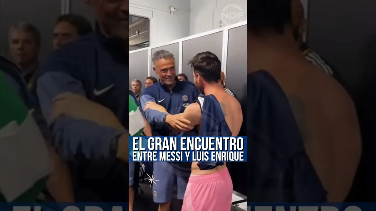 La grande rencontre entre Leo Messi et Luis Enrique 😍