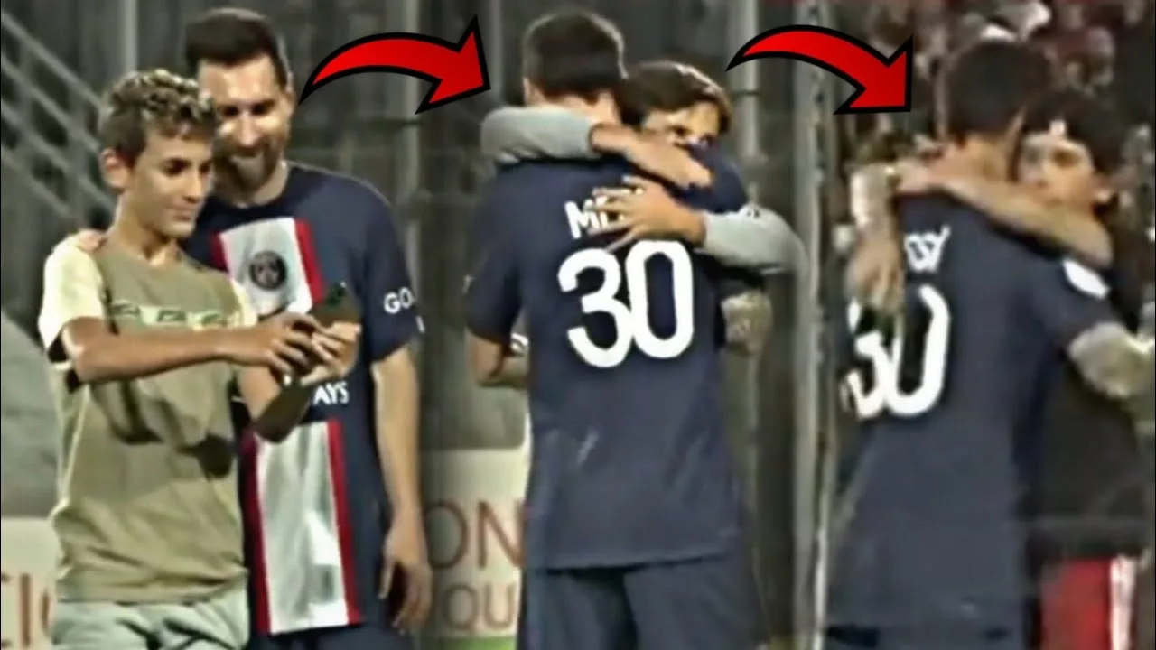 HERMOSO GESTO DE LEO MESSI HOY  con sus FANÁTICOS