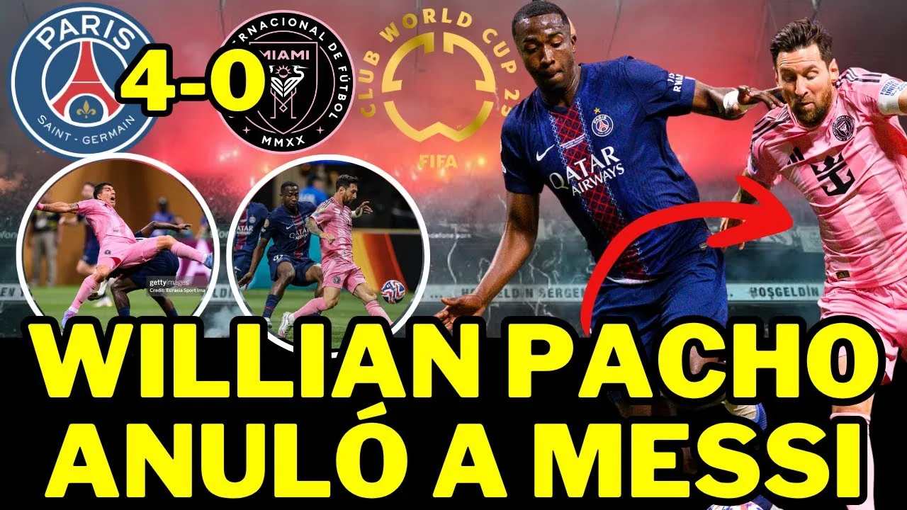 🇪🇨 Ainsi Pacho a joué son meilleur jeu VS Messi à la Coupe du monde du Club 🚨 PSG 4 Inter Miami 0