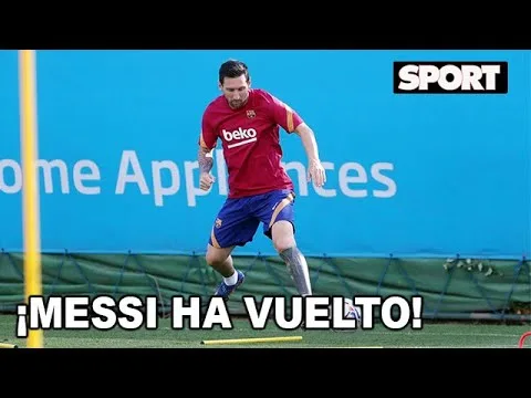 ¡LEO MESSI YA ENTRENA CON EL FC BARCELONA!  ASÍ SE HA