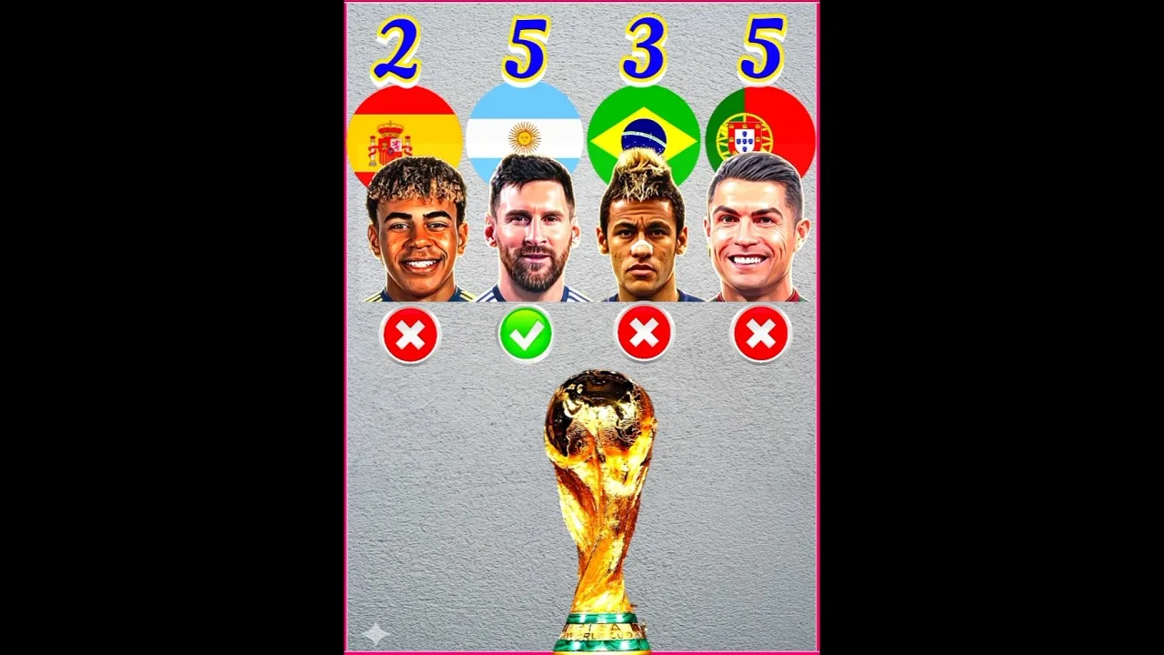 Lamine Yamal 🇪🇸 VS Lionel Messi 🇦🇷 VS Neymar Jr 🇧🇷 VS Cristiano Ronaldo 🇵🇹 Comparatif 😱🔥#ronaldo