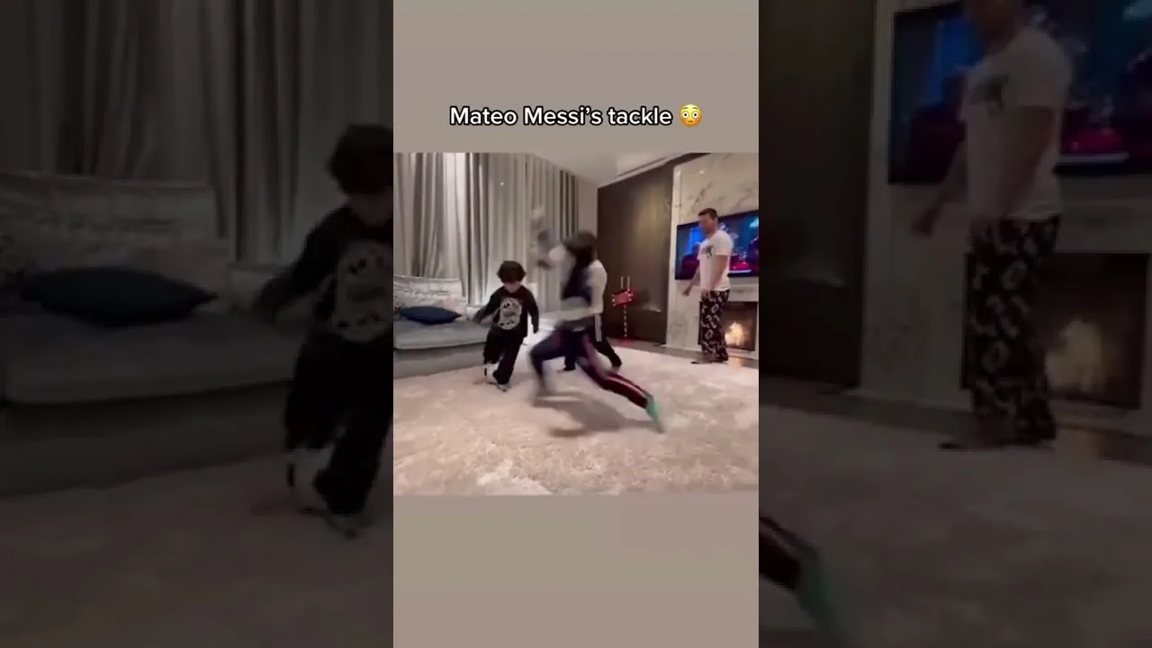 Lionel Messi watching his sons tackle each other like 👁👄👁
