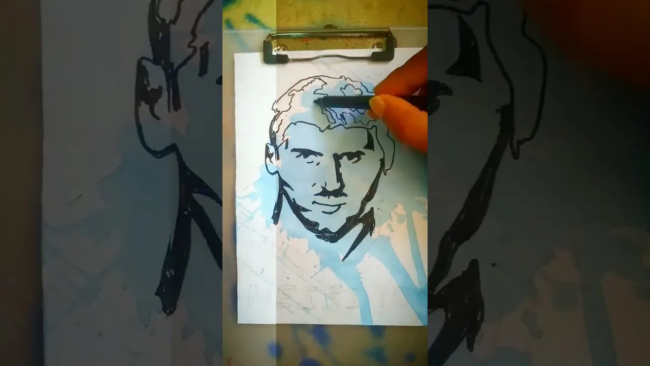 leo messi unique drawing#shorts #football #messi