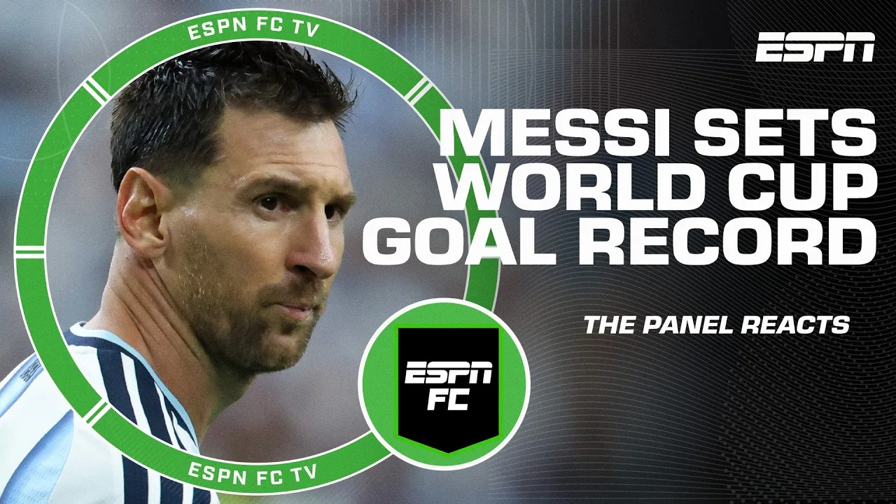 «CET HOMME EST UN GÉNIE!» – Fjortoft félicite Lionel Messi après avoir établi le record de buts en Coupe du monde | EPSN FC