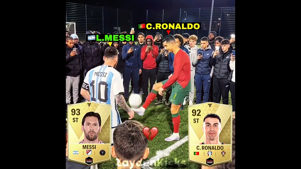 Lionel Messi x C.Ronaldo Compétences en jonglage et en tir 🤣😆