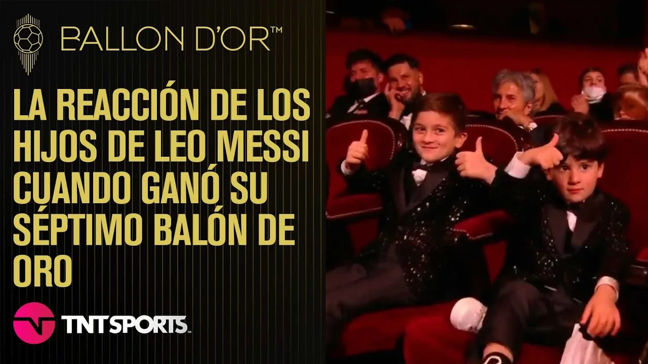 ¡LA REACCIÓN DE LOS HIJOS DE LEO MESSI CUANDO GANÓ EL BALÓN