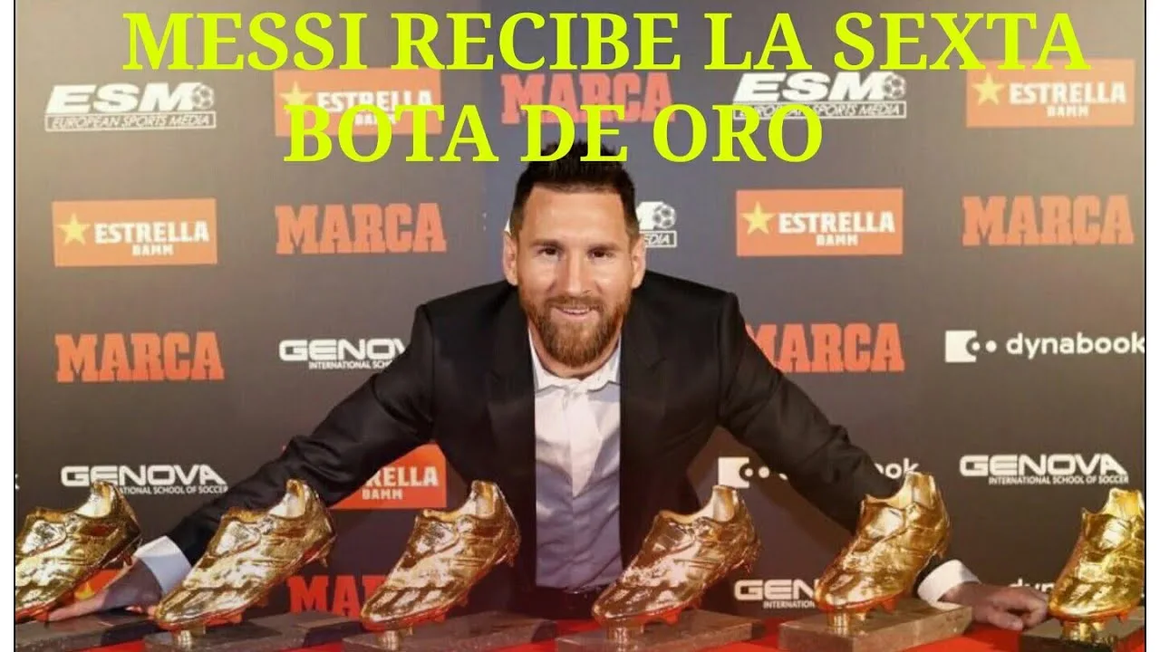 oficial! LEO MESSI RECIBE SU SEXTA BOTA DE ORO EN LA MANO DE