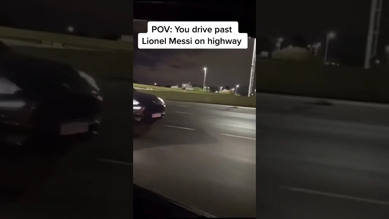 They drove by Lionel Messi on the highway and he waved back