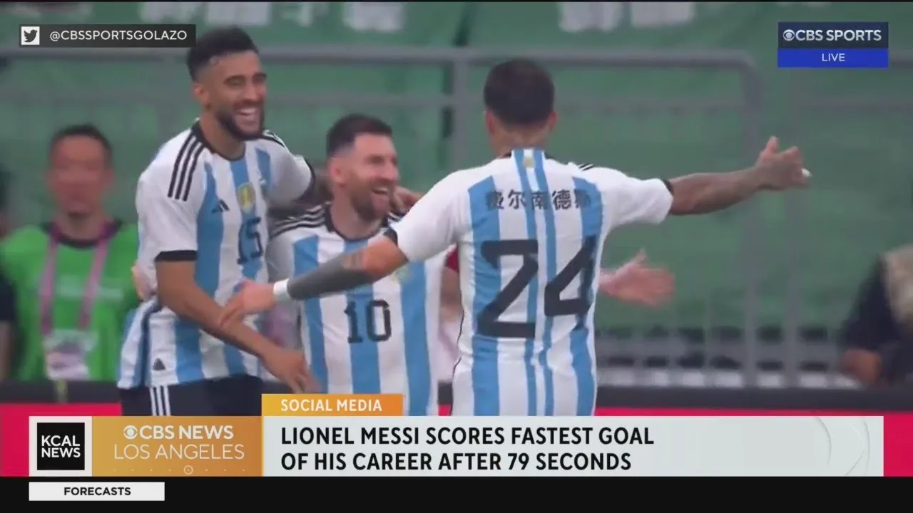 Lionel Messi scores his fastest career goal