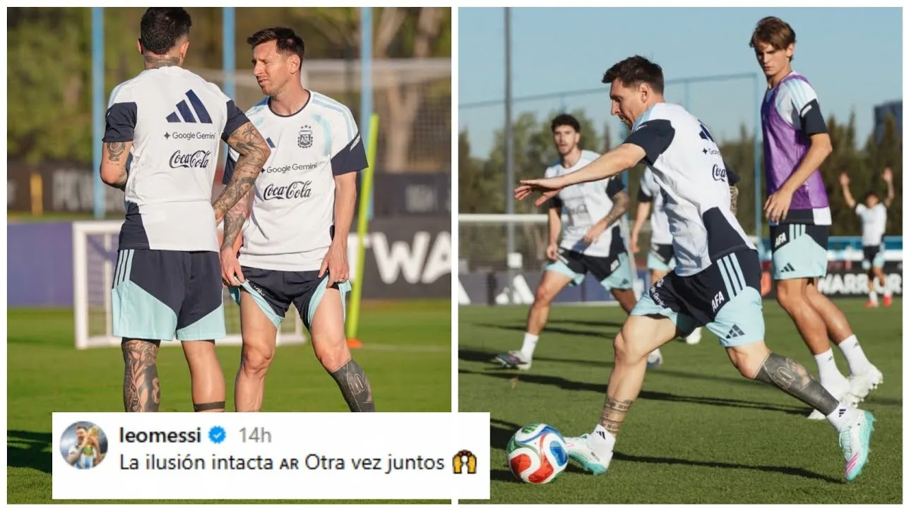 Messi partage un message alors qu’il s’entraîne avec l’Argentine AUJOURD’HUI