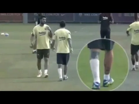 Leo Messi y su Lesión así entrenó hoy el Argentina previo al