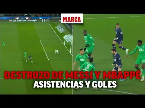 El destrozo de Messi y Mbappé: doble asistencia de Leo y