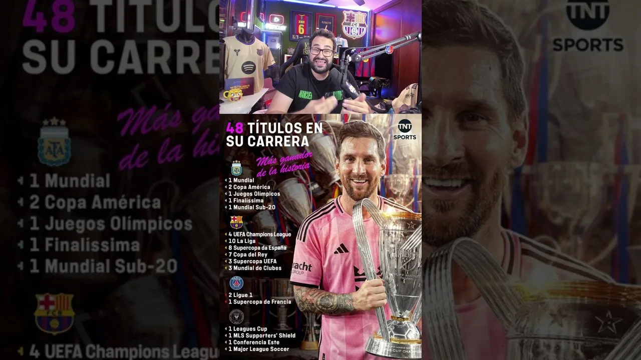 Leo Messi 48 títulos #leomessi #Messi #mancuer #shorts