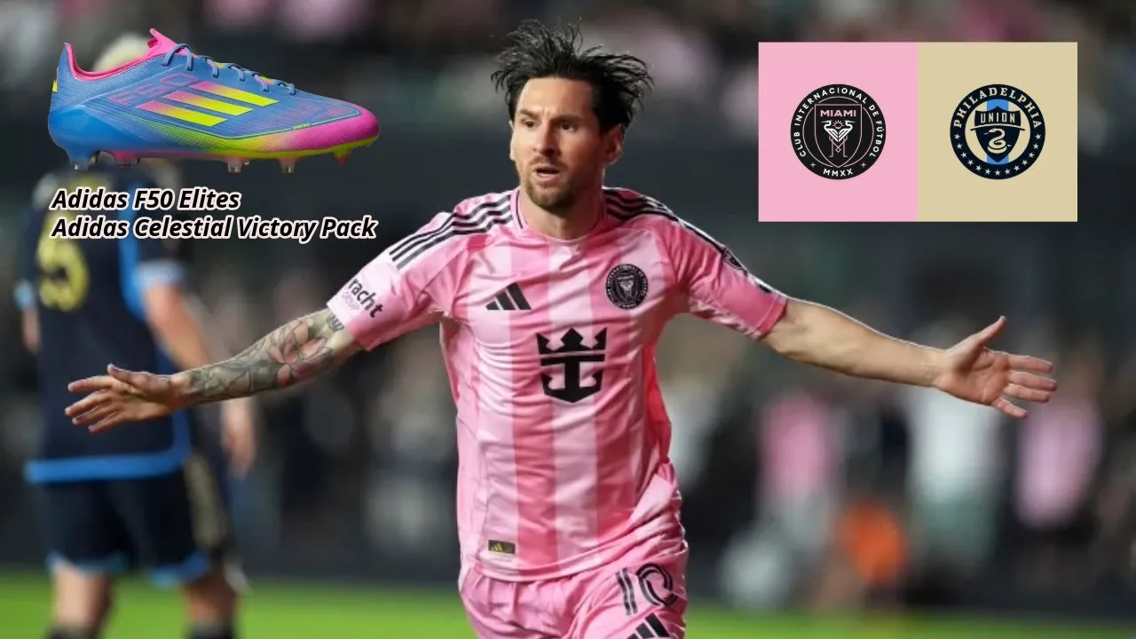 Lionel Messi 🇦🇷 vs Philadelphia Union – portant de nouveaux adidas F50 Elites Celestial Victory Pack!