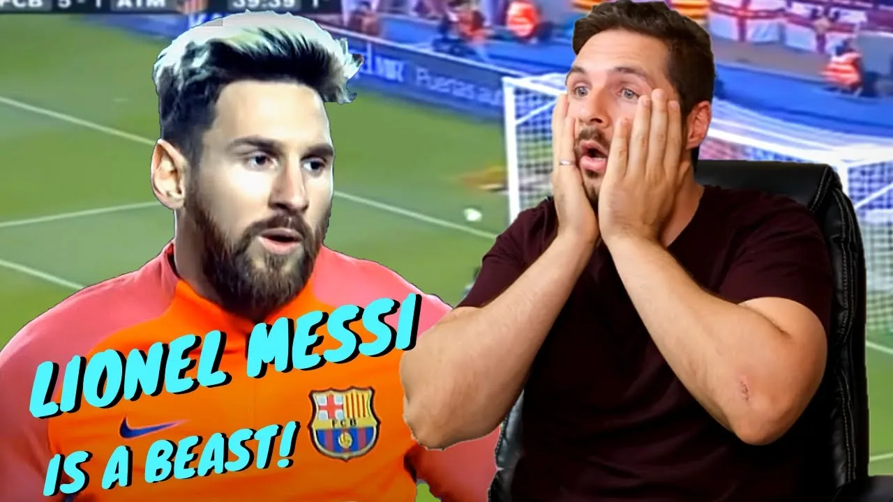 CANADIAN ICE HOCKEY FAN Reacts to LIONEL MESSI DRIBBLES ||