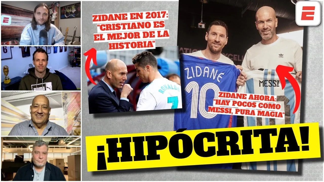 Zidane es un HIPÓCRITA. Antes alababa a CR7 y ahora a MESSI.