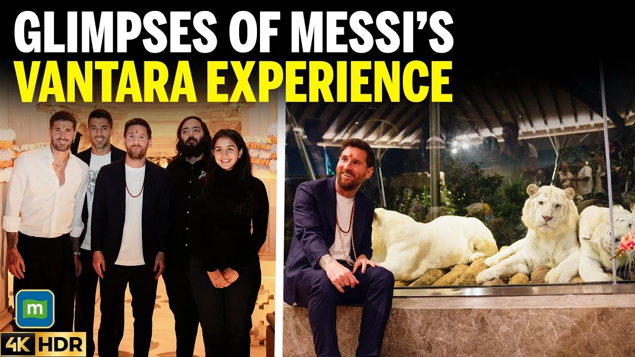 Lionel Messi visite le Vantara Wildlife Centre et fait l’éloge de la vision de conservation d’Anant Ambani en Inde | 4K
