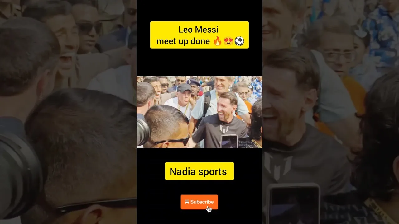 Leo Messi meet up done on India 🔥😍 #nadiasports #leomessi #footballshorts #shorts #viral #ytshorts