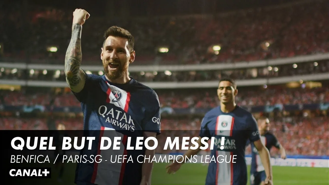 Quel but de Leo Messi – Benfica / PSG – Ligue des Champions