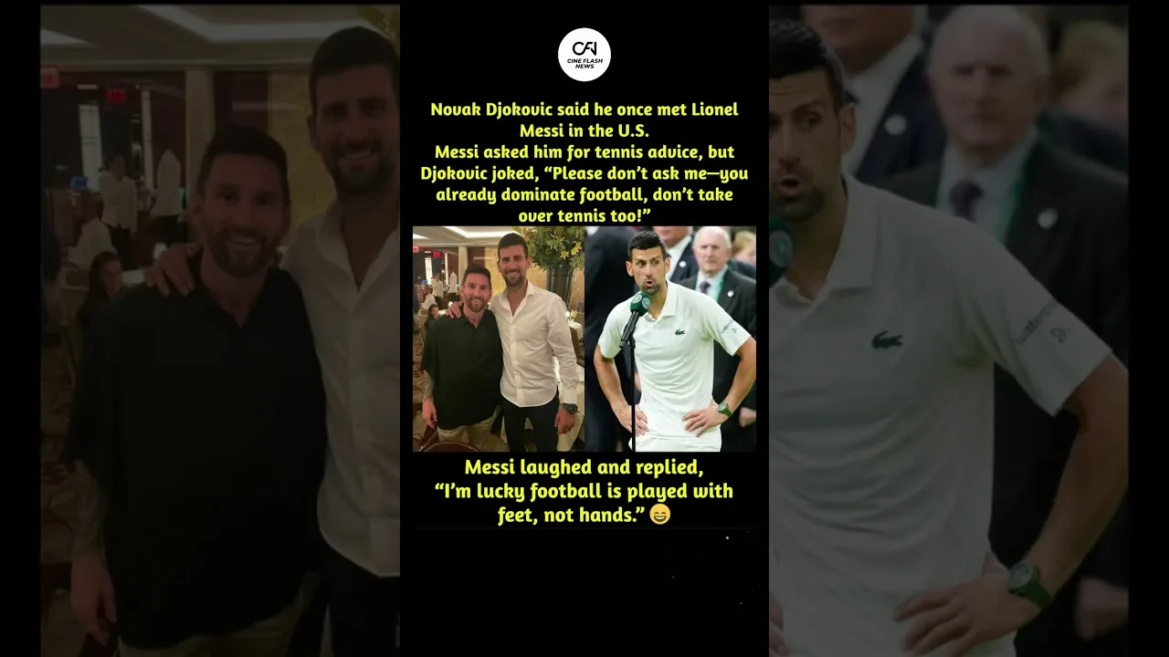 Novak Djokovic a déclaré qu’il avait rencontré une fois Lionel Messi à l’USMessi lui avait demandé de jouer au tennis.🔥#messi #viral