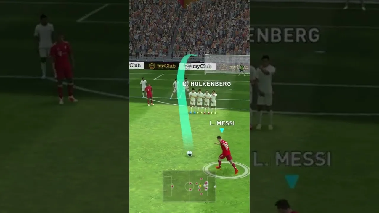 Leo messi freekick is sickkkkkk!!!#shorts #pes2021