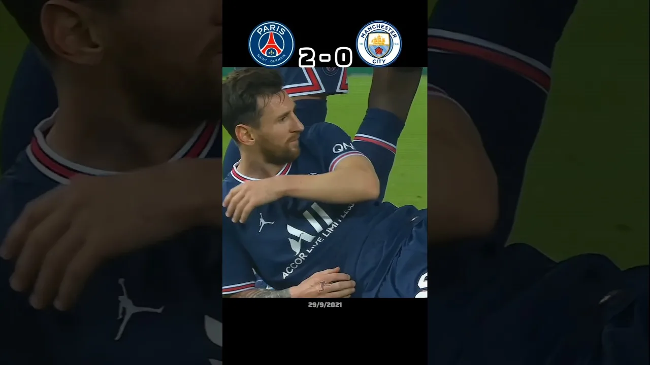 Lionel Messi’s first goal for PSG. #shorts #psg #manchestercity #messi