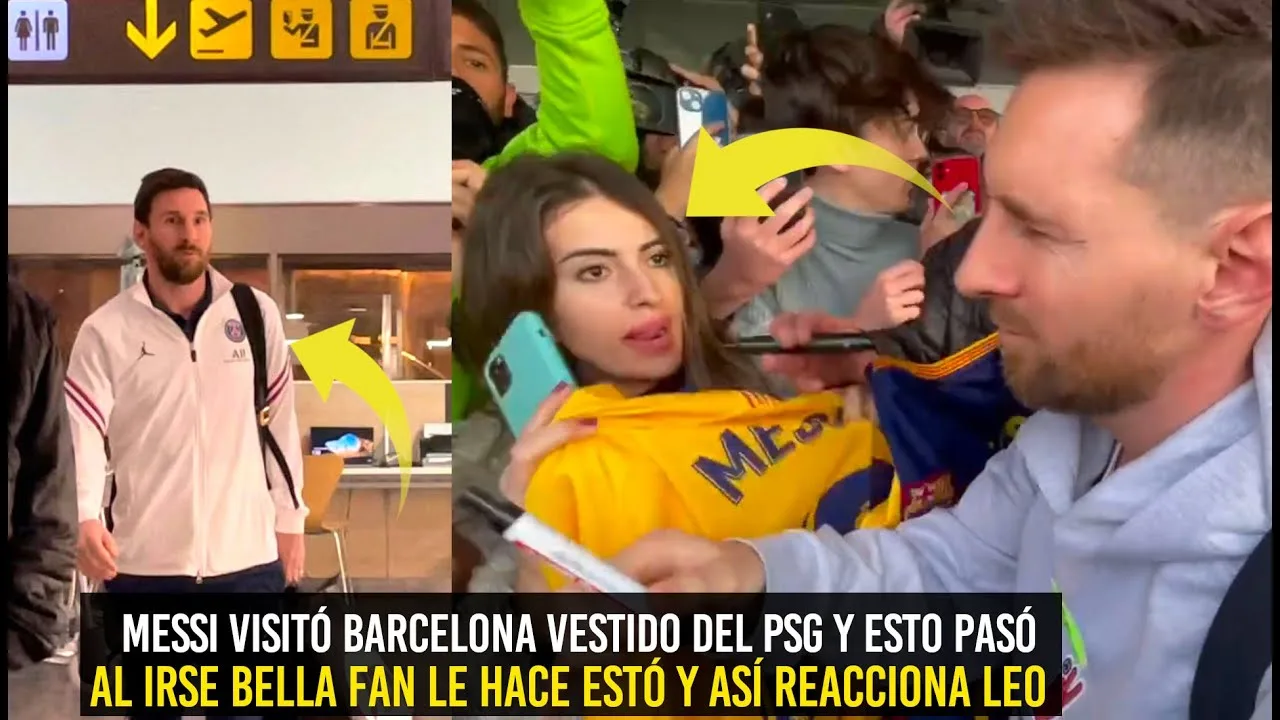 ASÍ FUE LA VISITA DE MESSI A BARCELONA, LLEGÓ VESTIDO DEL
