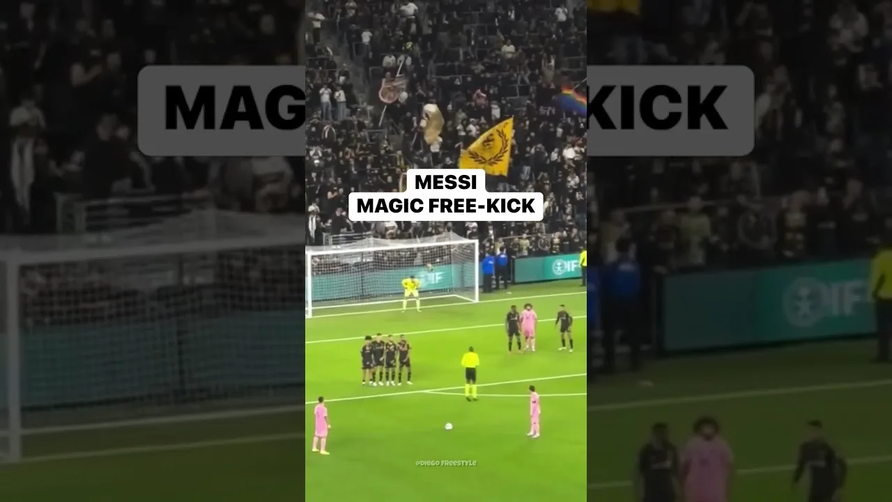 Messi Magic Freekick ☠️🤯 #messi #LeoMessi #Lionelmessi #goat #Intermiami #skills #magic #football
