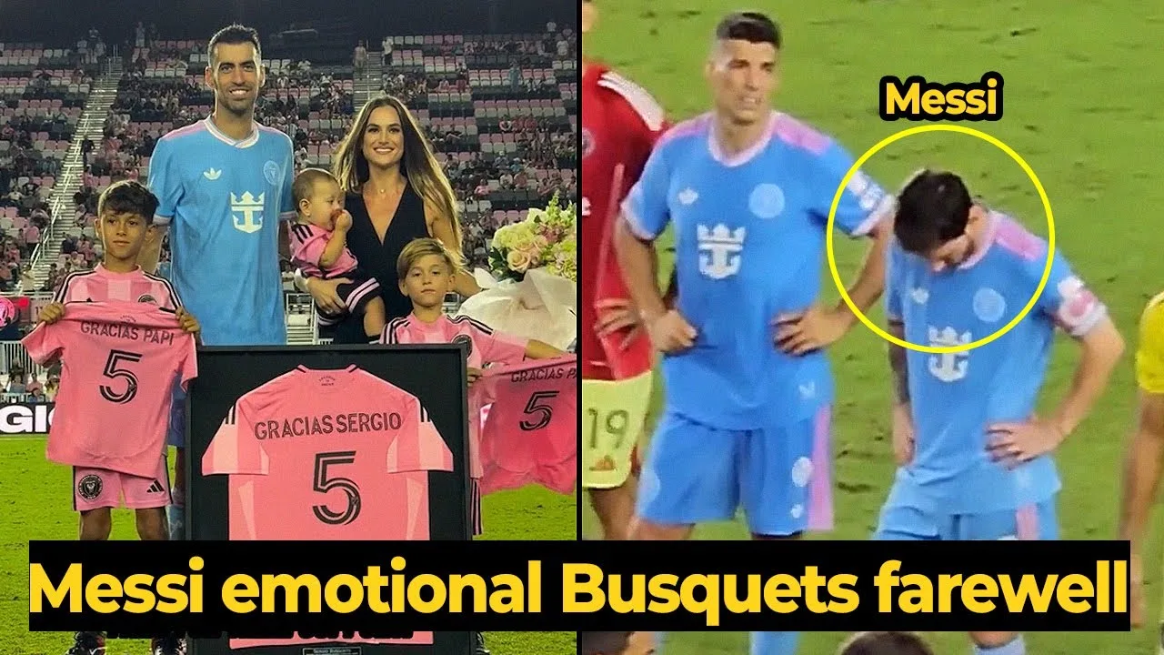 😭Messi a fondu en larmes alors que Sergio Busquets lui disait au revoir après la victoire de l’Inter Miami contre la Nouvelle-Angleterre
