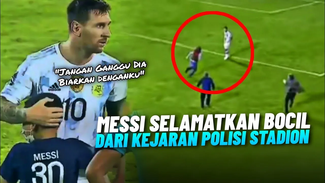 MESSI BERHATI MALAIKAT  Momen Lionel Messi Dikejar Bocah