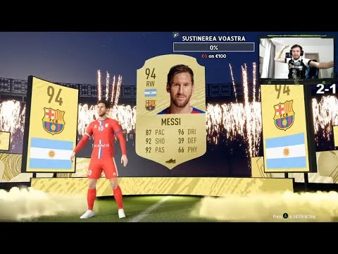 INCREDIBIL CE NOROC L-AM PRINS PE LEO MESSI PE LIVE