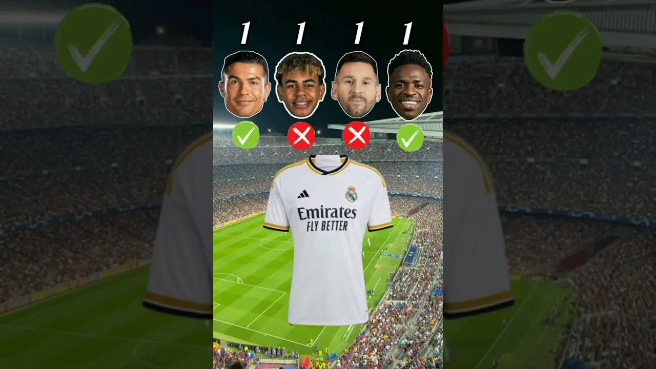 Cristiano Ronaldo contre Lamine Yamal contre Lionel Messi contre Vinicius Jr