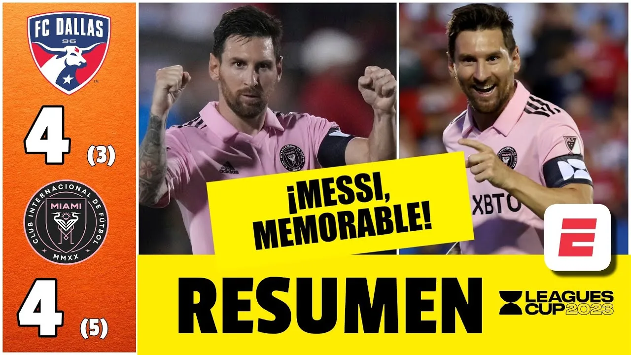MESSI INVENCIBLE. Doblete y penal. INTER MIAMI ELIMINÓ al FC
