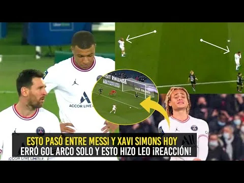 ESTO PASÓ ENTRE MESSI Y XAVI SIMONS, LE NEGÓ PASE A LEO Y