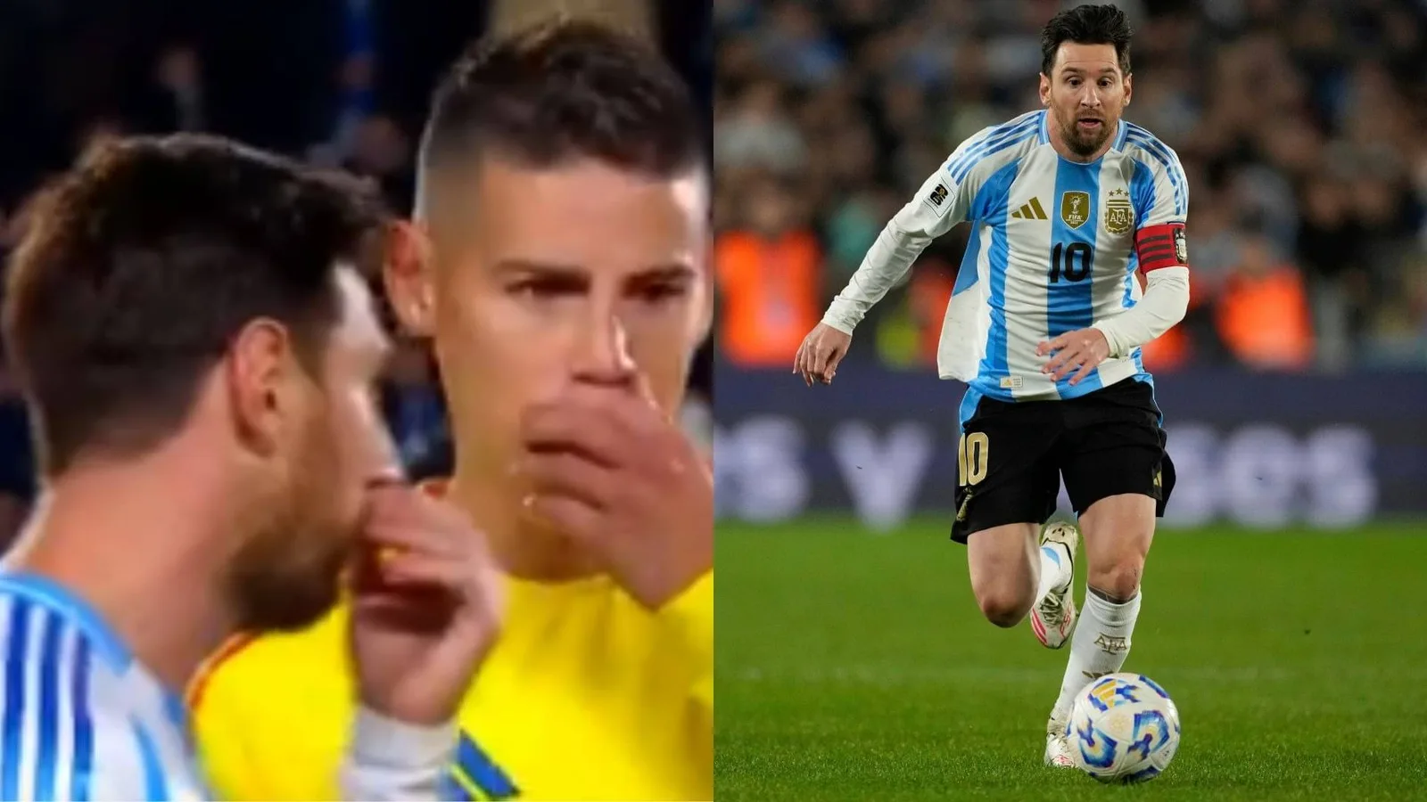 Lionel Messi se met dans un échange chauffé avec le joueur de Colombie James Rodriguez – voici pourquoi le capitaine de l’Argentine était malheureux