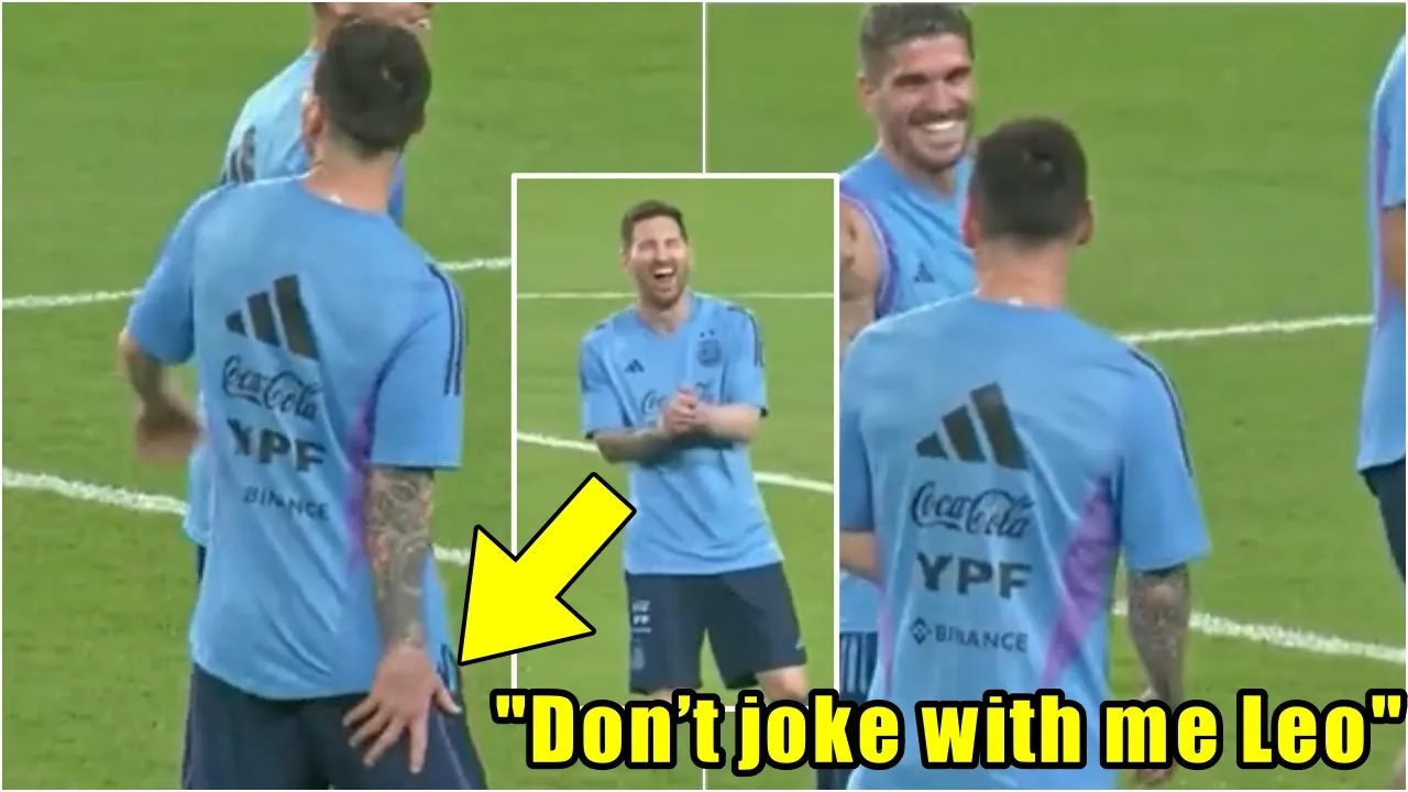 Lionel Messi faked an injury as a joke with his teammates.
