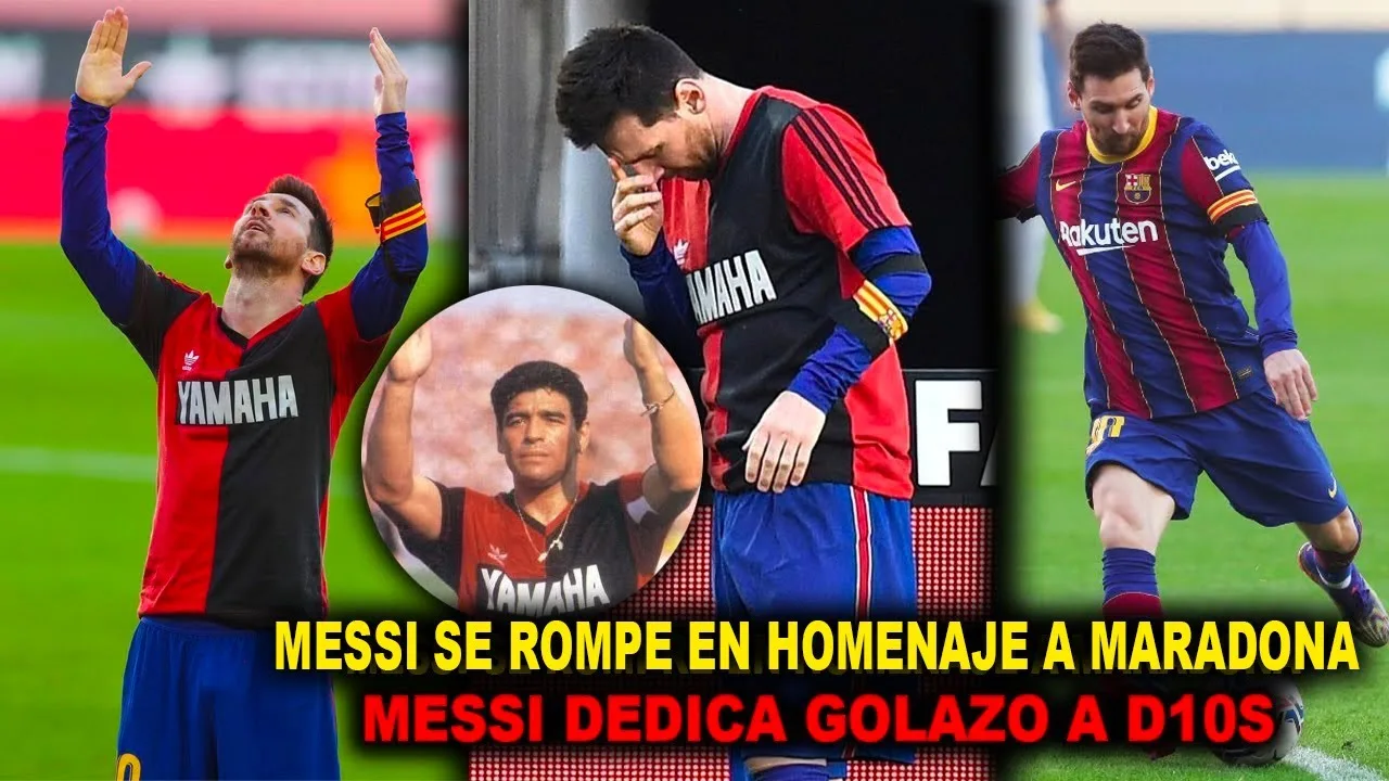 ¡EMOTIVO! MESSI LLORA EN HOMENAJE A MARADONA CON UN GOLAZO –