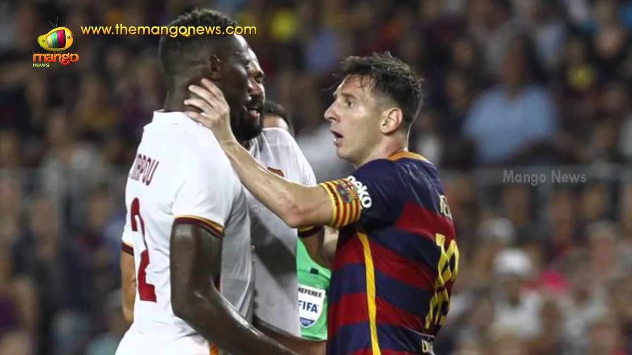 Lionel Messi HEADBUTTS opponent before grabbing his throat