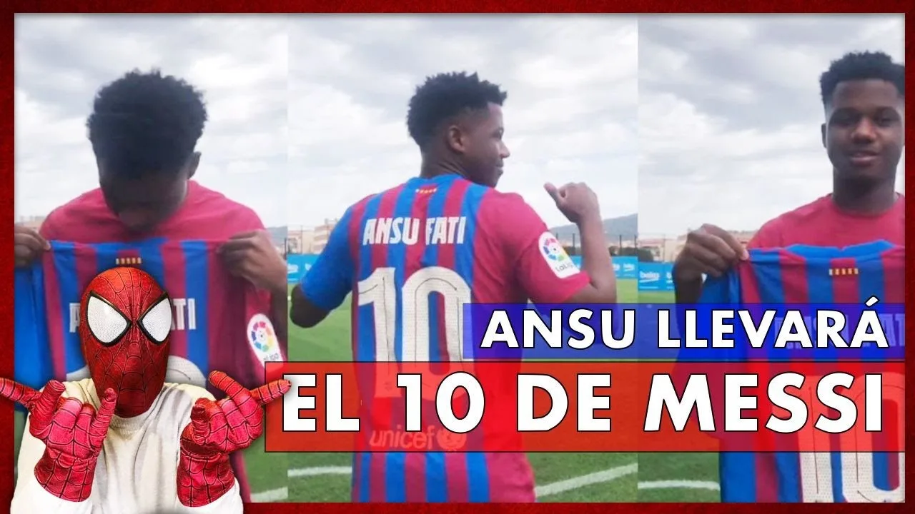 EL HEREDERO¡¡ANSU FATI JUGARÁ con el 10 de LEO MESSI ESTA