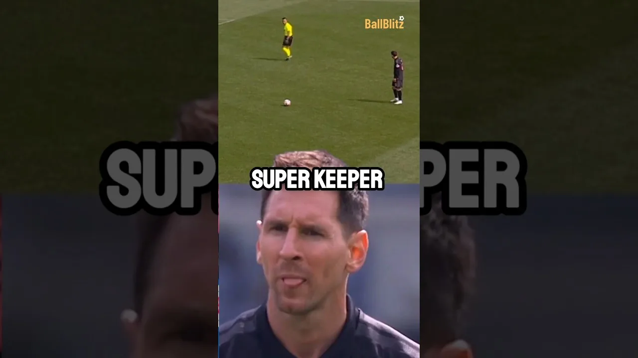 Messi scored a 40-yard free kick against a superhuman goalkeeper.😳😨
