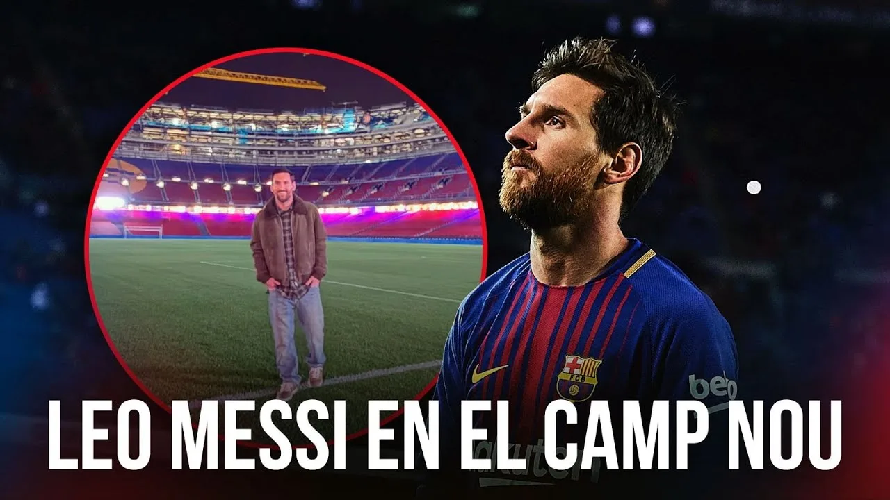 VISITE DE LEO MESSI AU SPOTIFY CAMP NOU.