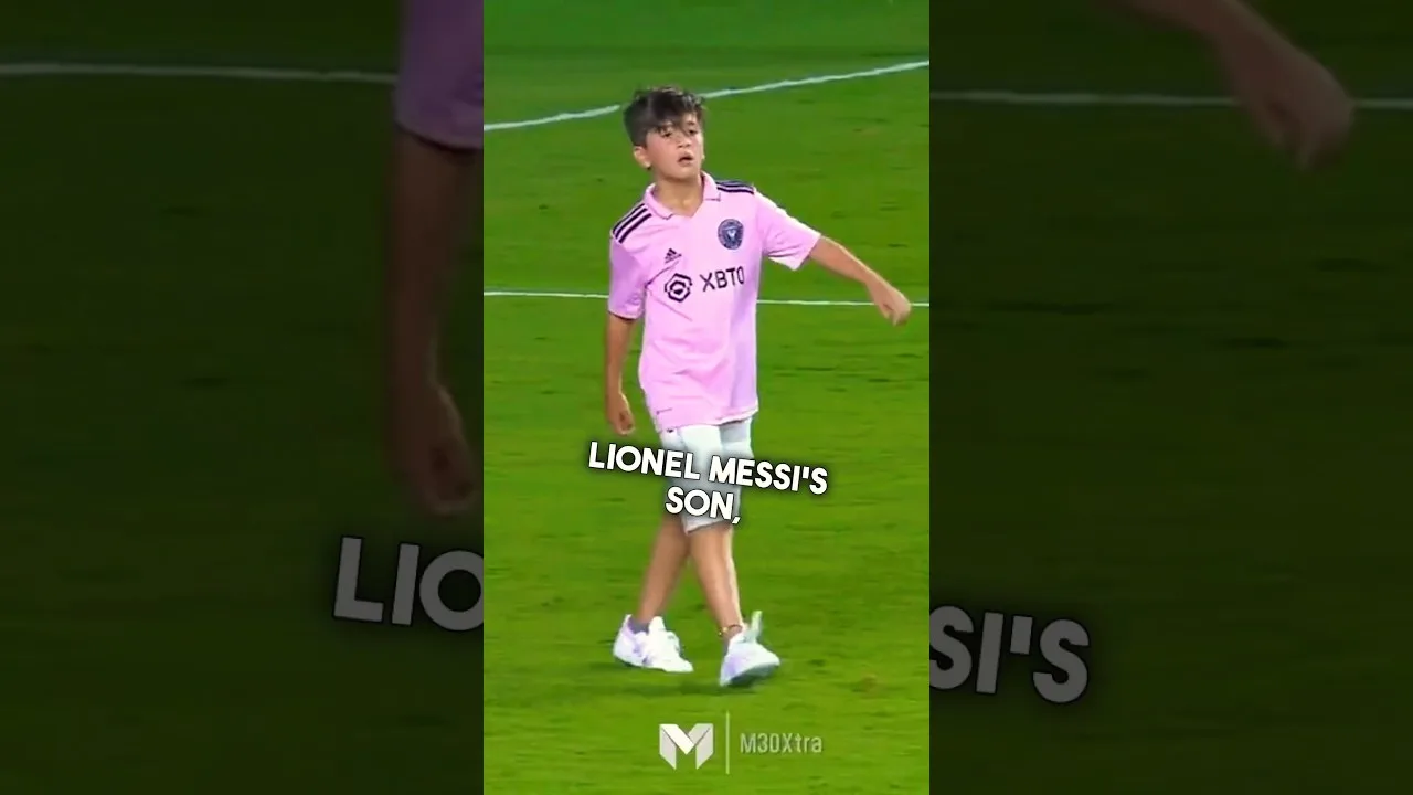Thiago Messi shows off skills after Lionel Messi’s first
