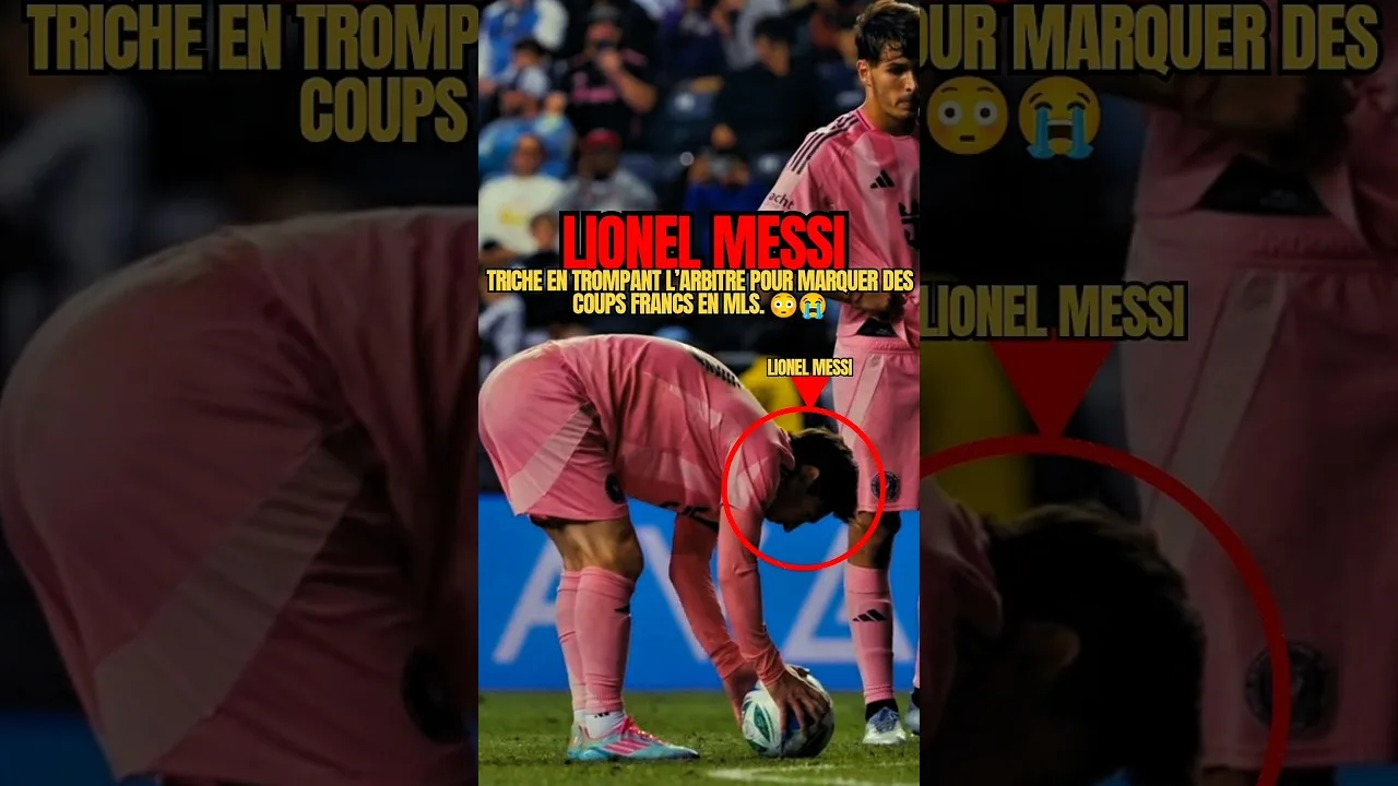 Lionel Messi triche en trompant l’arbitre pour marquer des coups francs en MLS. 😳😭 #football #messi